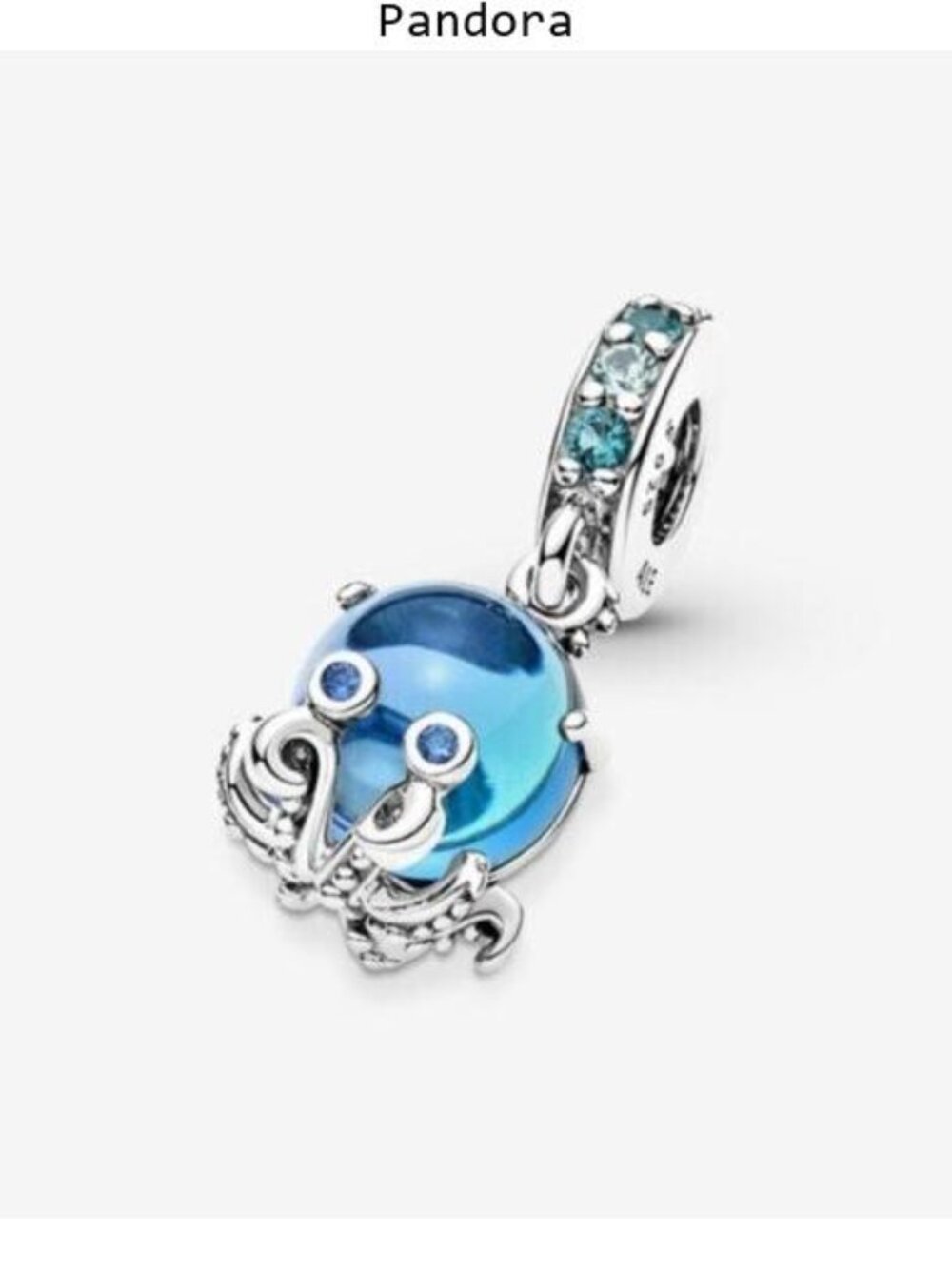 Pandora Murano Glass Cute Octopus Dangle Charm